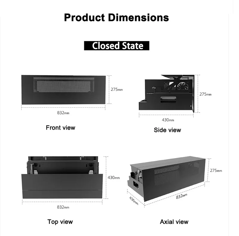 WUPRO W90 Smart Motorized Laser TV Cabinet Automated Sliding Module For DIY your cabinet