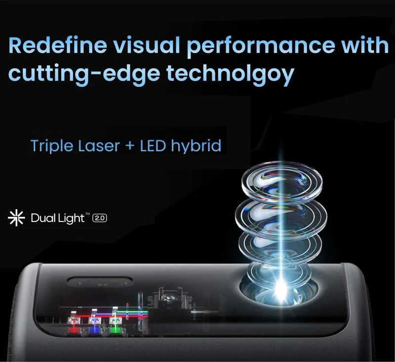Dangbei MP1 MAX Triple Laser & LED 3100 ISO Lumens 4K projector with Google TV