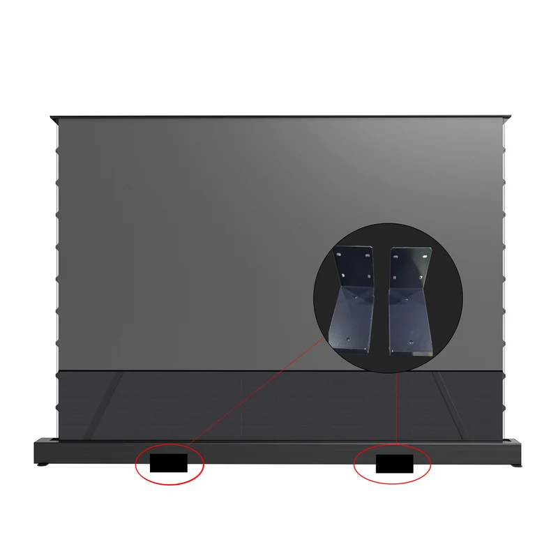 WUPRO Cinema Wall Brackets For LeApex Floor Rising Screen（Including 2 Bracket)