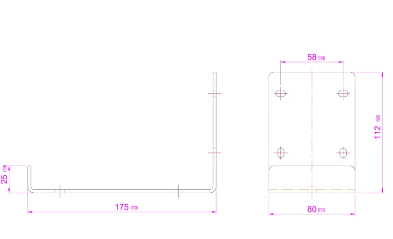 WUPRO Cinema Wall Brackets For LeApex Floor Rising Screen（Including 2 Bracket)