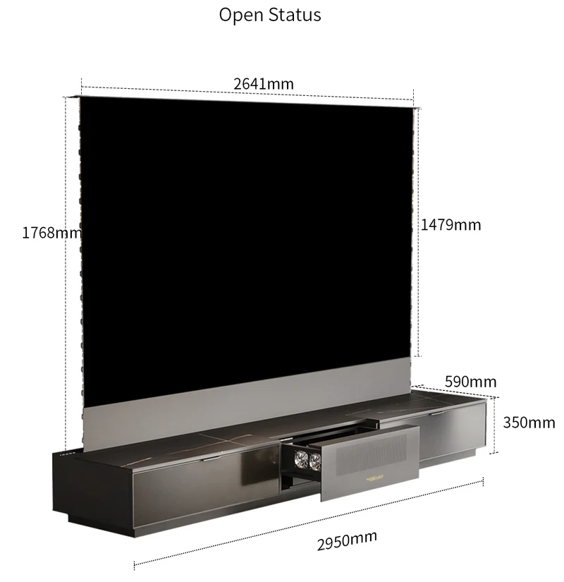 Bundle NECTUNT R20 Invisible Cinema Laser TV Cabinet +4K UST Laser TV Projector