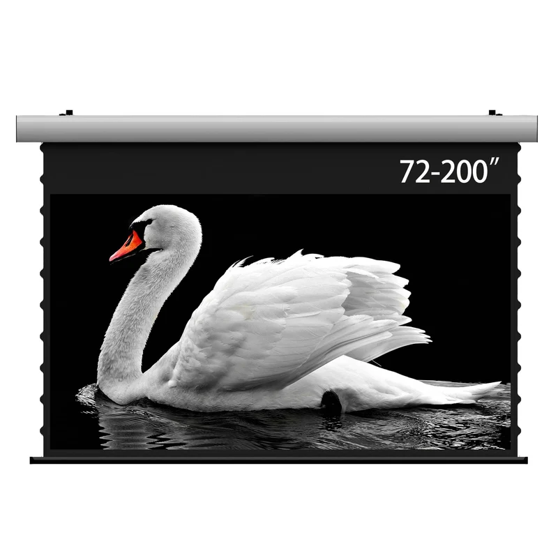 WUPRO Cinema FlowArc Luxury Smart Motorized Drop Down Projector Screen For Long Throw Projector