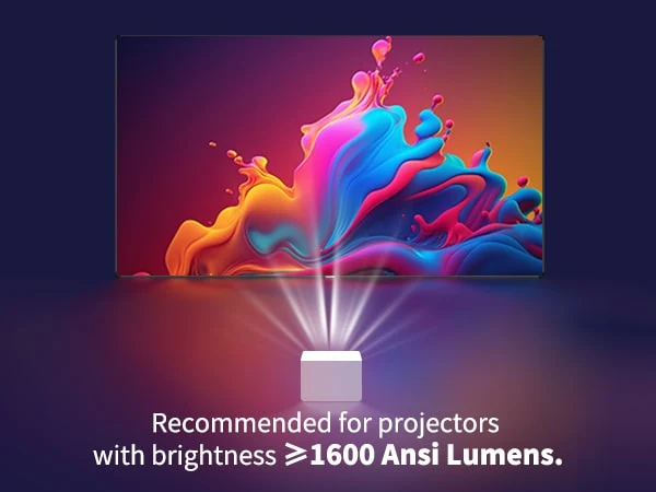 100"-150" Wupro Cinema Gallery Evo LT2 Black Crystal ALR Ambient Light Rejecting Fixed Frame Projector Screen For Long Throw