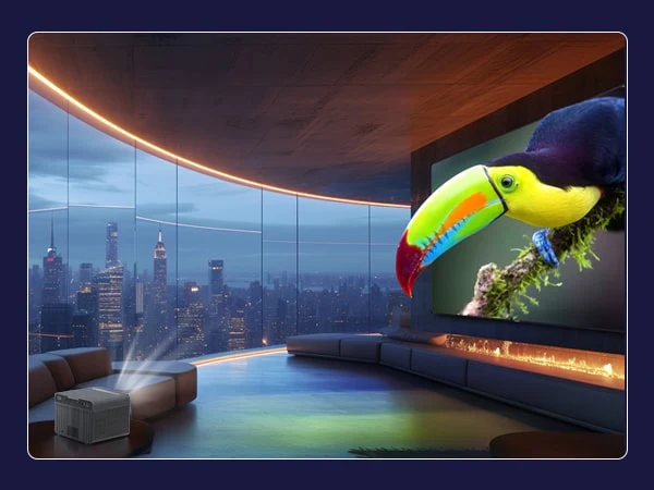 100"-150" Wupro Cinema Gallery Evo LT2 Black Crystal ALR Ambient Light Rejecting Fixed Frame Projector Screen For Long Throw