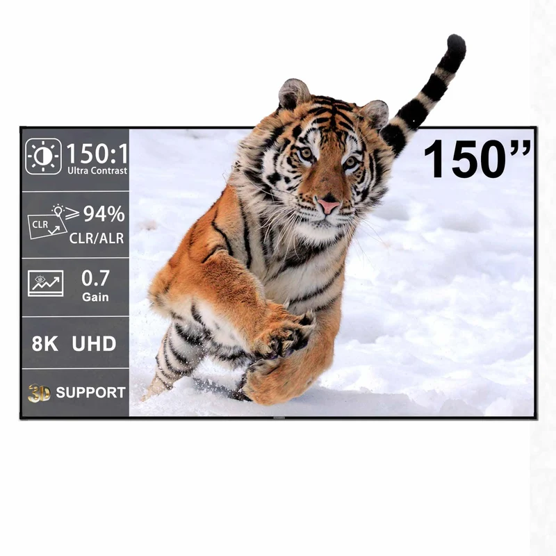100"-150‘’ Wupro Cinema Gallery Evo UST2 CBSP CLR Fixed Frame Projector Screen For UST projector