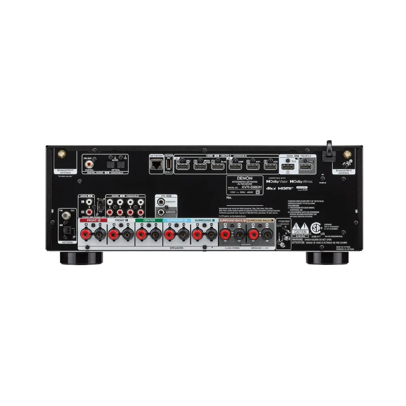 Denon AVR-S980H | Récepteur AV - 7.2 canaux d'amplification - Cinéma maison - 8K - HEOS - Noir