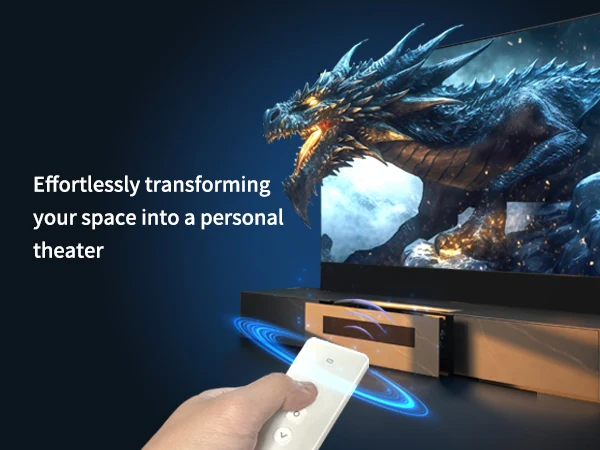 WUPRO Cinema LeApex Lite CBSP ALR CLR Tension Motorized floor rising UST Projector Screen