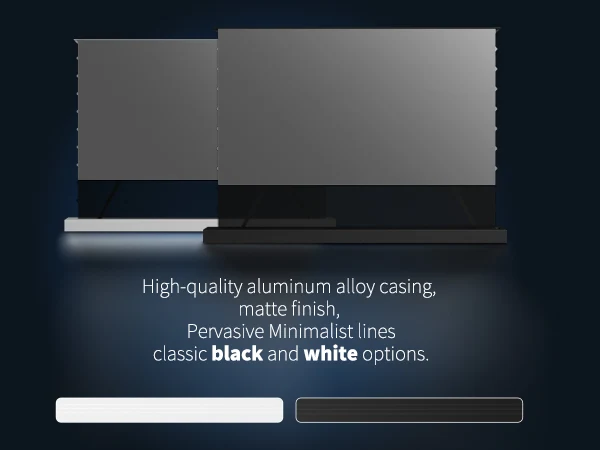 WUPRO Cinema LeApex Lite CBSP ALR CLR Tension Motorized floor rising UST Projector Screen