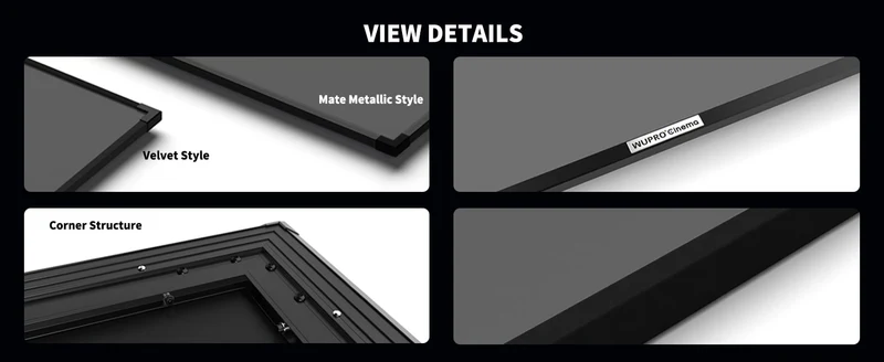 150inch WUPRO Cinema Gallery Evo CBSP Black Lenticular Ultra Contrast ALR CLR Fixed Frame screen For UST Projectors