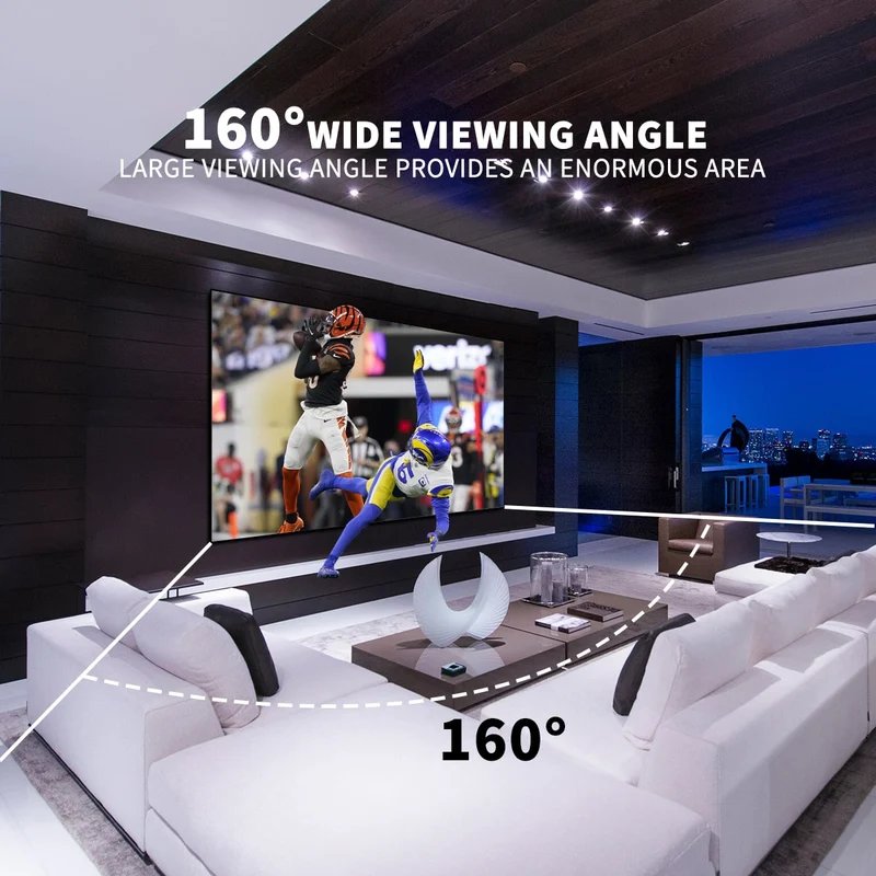 Wupro Cinema Soft matte white Anti-laser Speckle Frame Projector Screen For Long Throw & Short Throw & UST