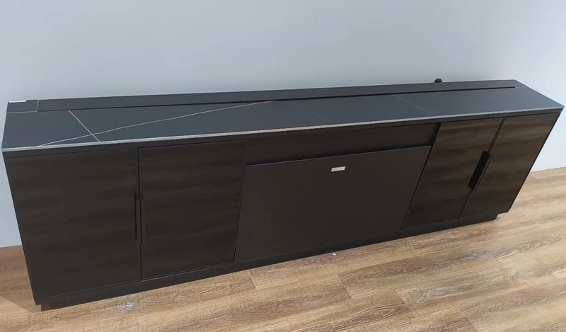 WUPRO X NECTUNT Invisible Laser Cinema R30 Carlofi Series With CLR ALR Screen integrated Luxury Design Smart Laser TV Cabinet