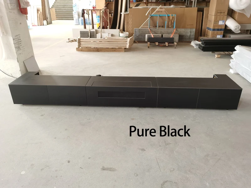 WUPRO Cinema Customizable size/material Sintered Stone Motorised Smart Integrated Laser TV Cabinet with CBSP floor rising screen