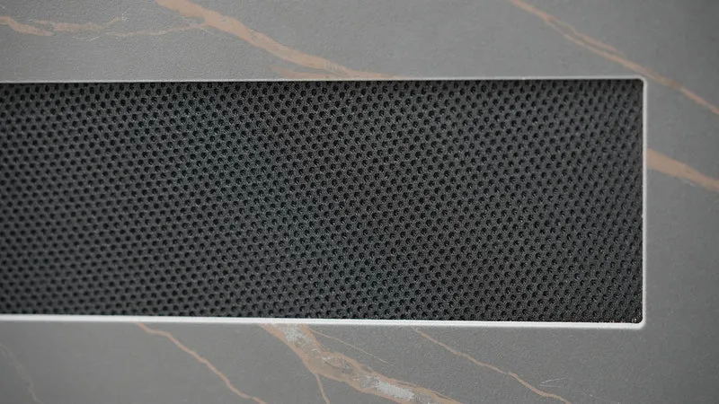WUPRO Cinema Customizable size/material Sintered Stone Motorised Smart Integrated Laser TV Cabinet with CBSP floor rising screen