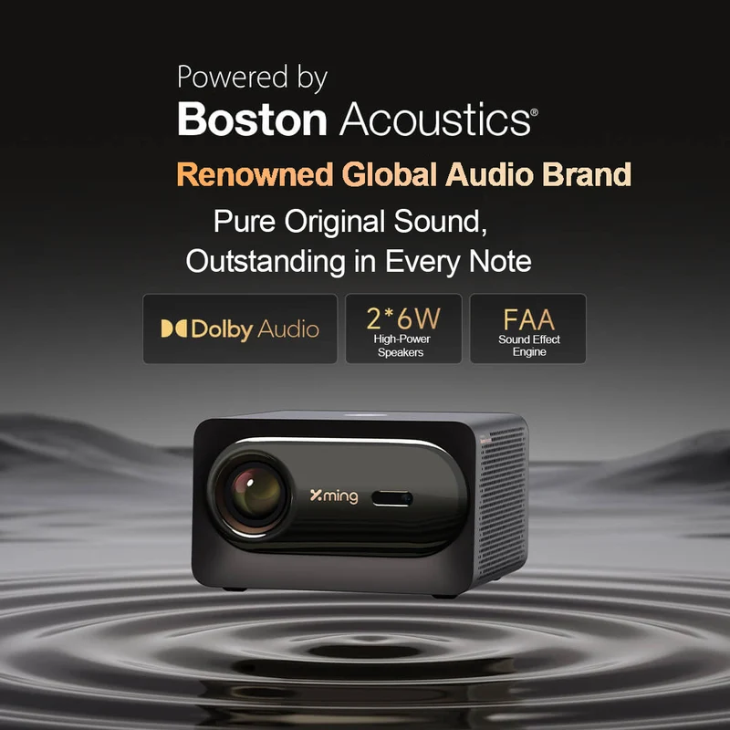 FORMOVIE Xming V1 True 1080P Native High Brightness Boston Acoustics HDR Smart Projetor
