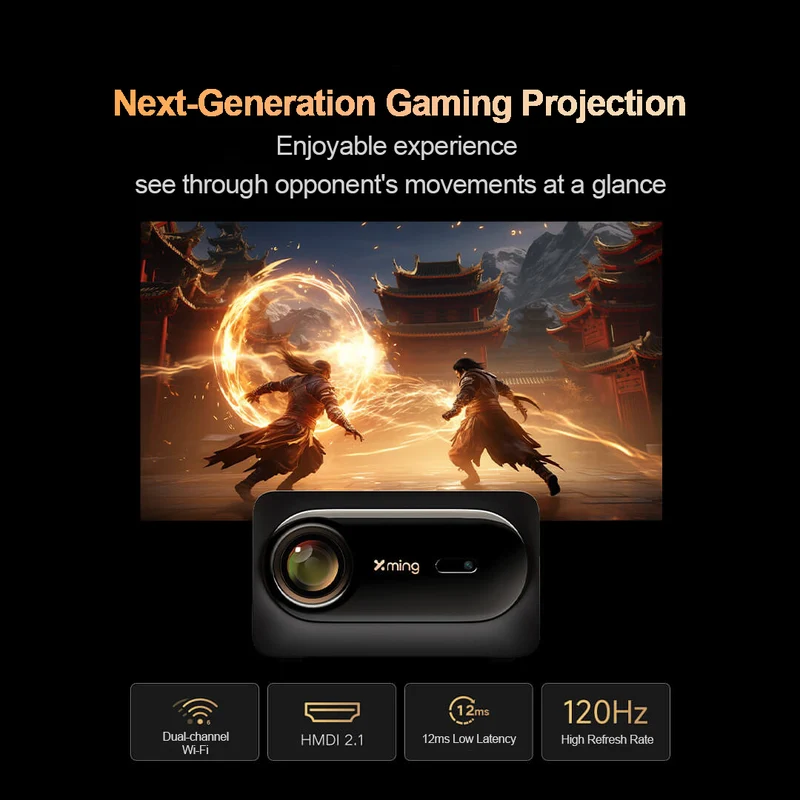 FORMOVIE Xming V1 True 1080P Native High Brightness Boston Acoustics HDR Smart Projetor