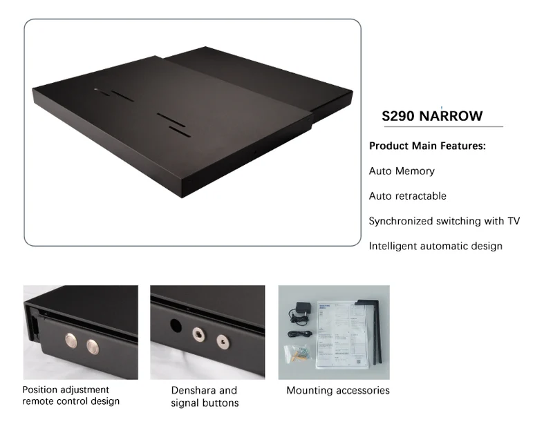 WUPRO Smart Laser TV Platform Tray S290 Mobile Telescopic Table For UST Projector