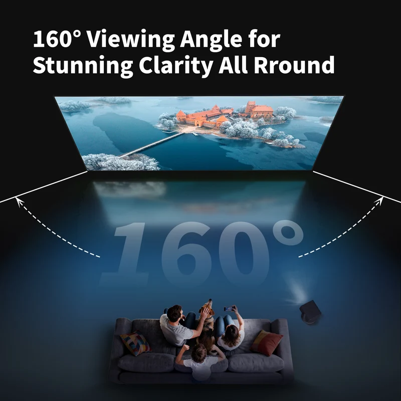 70"-150" Wupro Cinema Gallery Black Crystal ALR Ambient Light Rejecting Fixed Frame Projector Screen For Long Throw