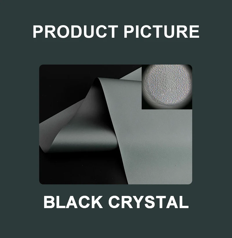 70"-150" Wupro Cinema Gallery Black Crystal ALR Ambient Light Rejecting Fixed Frame Projector Screen For Long Throw