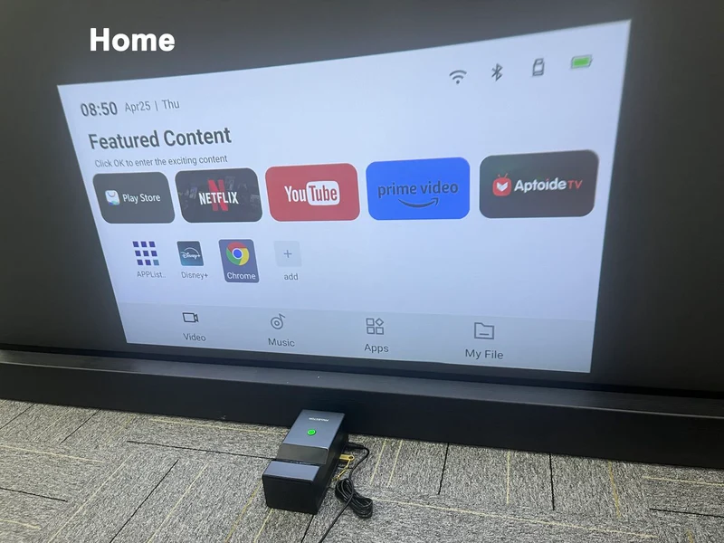 WUPRO Global Version UST Lite One Smart DLP 3D Ultra Bright Projectors Android 9.0 Portable Ultra Short Throw Projector