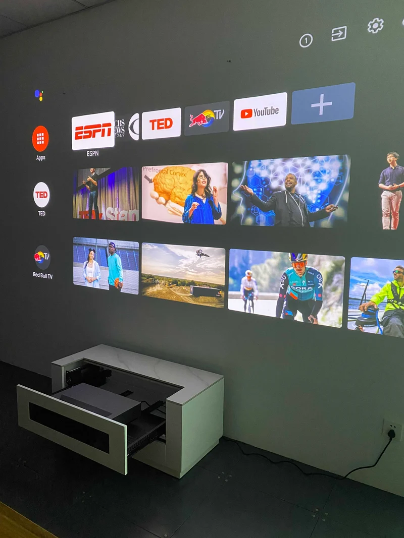 WUPRO Adjustable Laser TV Smart Cabinet Motorised For UST projector