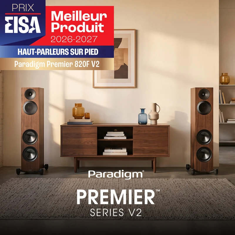 Paradigm Premier 820F V2 | Haut-Parleurs Tour - Noyer - Paire