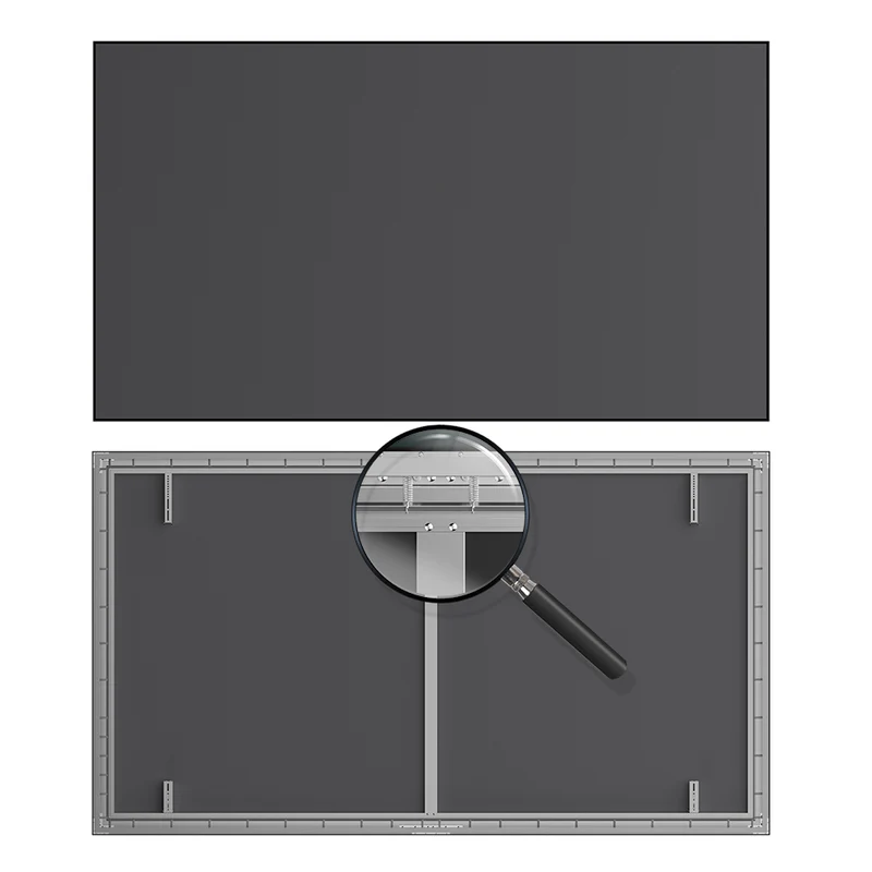 Wupro Cinema Gallery Enhance Gain CLR ALR Fixed Frame projector Screen For UST Projector