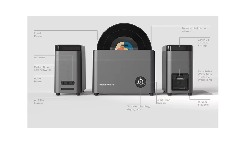 MACHINE À LAVER LES DISQUES VINYLES HUMMINGURU / ULTRASONIC HG01