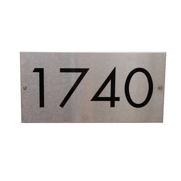 DeVille - Plaque d'adresse rectangle horizontal en stainless - 1740 - Snoc