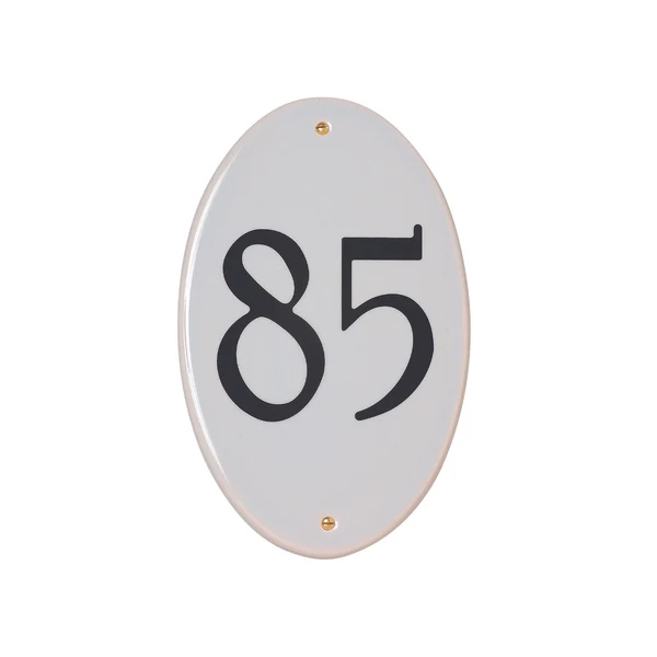 DeVille - Plaque d'adresse ovale en céramique - 1726 - Snoc