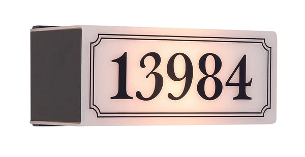 New York - Plaque d'adresse illuminé chiffres noir Snoc