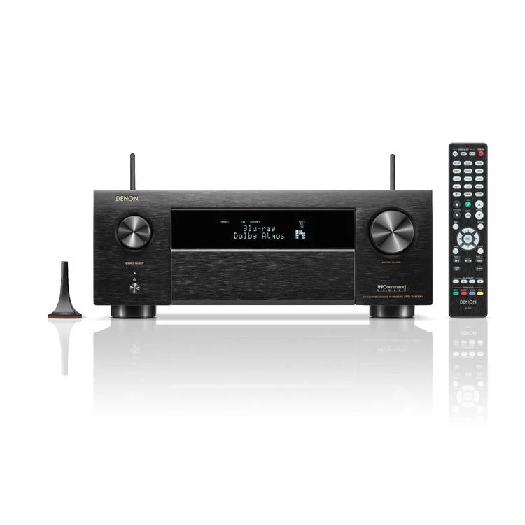 Denon AVRX4800H & HOME250 | Récepteur AV 9.4 canaux et haut-parleur sans-fil - 8K - Auro 3D - Cinéma maison - HEOS - Noir