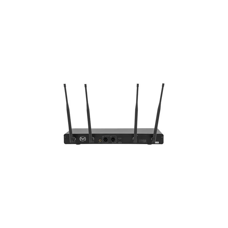 Mac Mah Dual-channel UHF wireless system with True Diversity, 50 MHz bandwidth, infrared pairing, includes two cardioid handheld