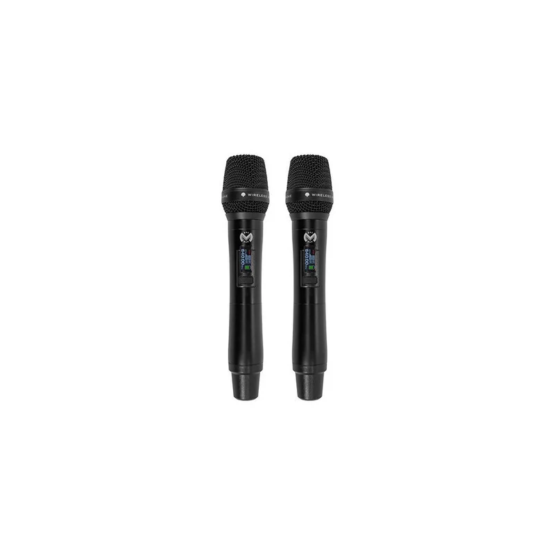 Mac Mah Dual-channel UHF wireless system with True Diversity, 50 MHz bandwidth, infrared pairing, includes two cardioid handheld