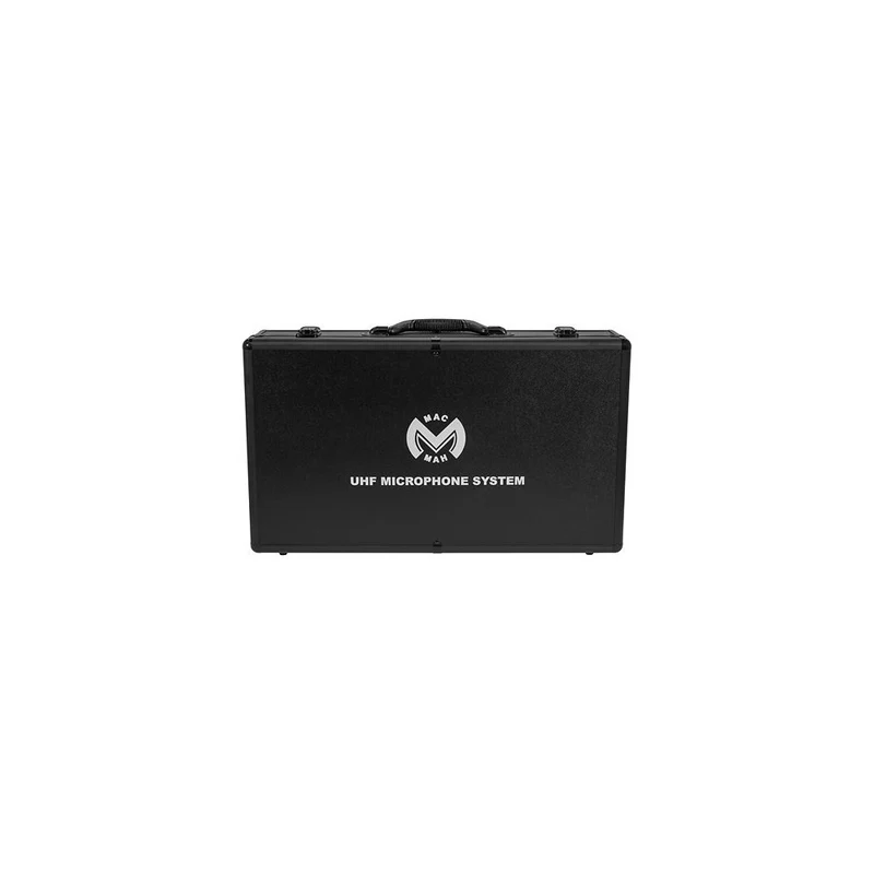 Mac Mah Dual-channel UHF wireless system with True Diversity, 50 MHz bandwidth, infrared pairing, includes two cardioid handheld