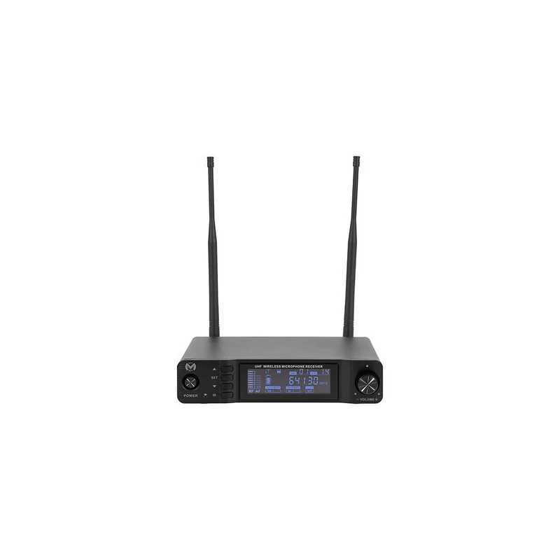 Mac Mah Professional wireless microphone system, dynamic cardioid interchangeable capsule, True Diversity receiver, infrared pai