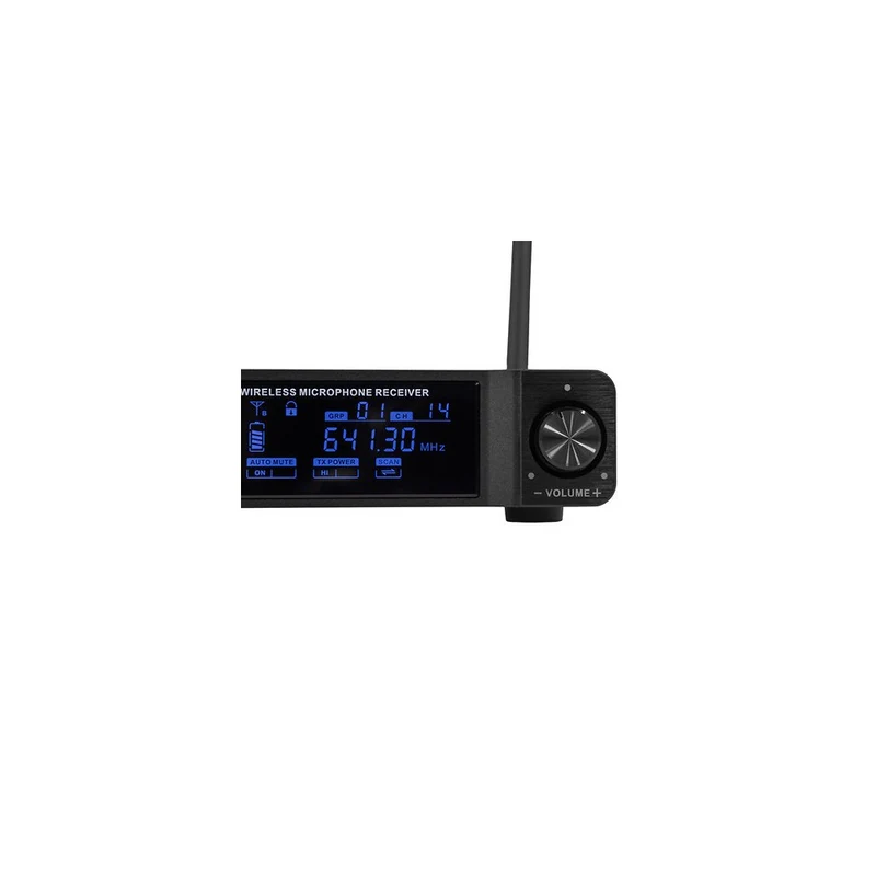 Mac Mah Professional wireless microphone system, dynamic cardioid interchangeable capsule, True Diversity receiver, infrared pai