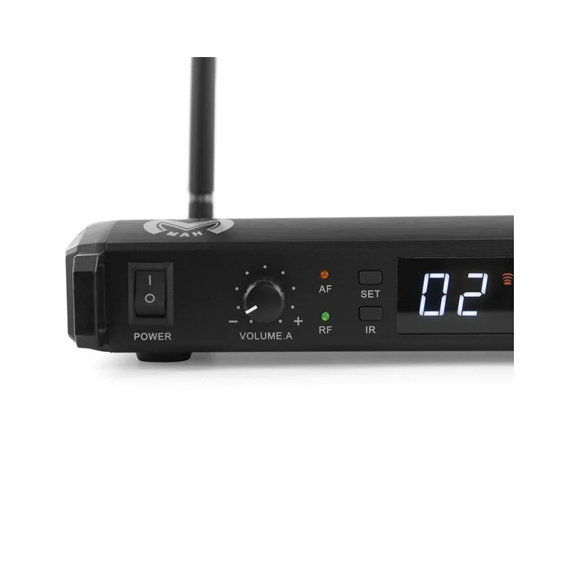 Mac Mah Complete wireless microphone, 2 handheld transmitters and 1 receiver, transmission frequencies 660 - 690 MHz
