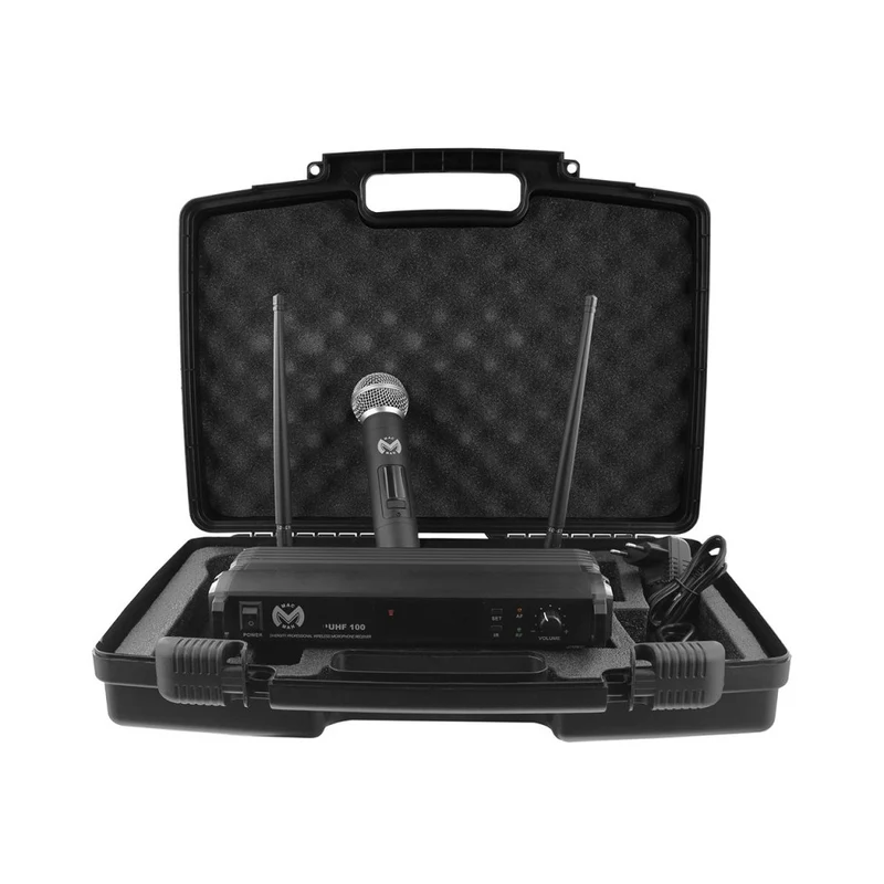 Mac Mah Complete wireless microphone, 1 handheld transmitter and 1 receiver, transmission frequencies 660 - 690 MHz