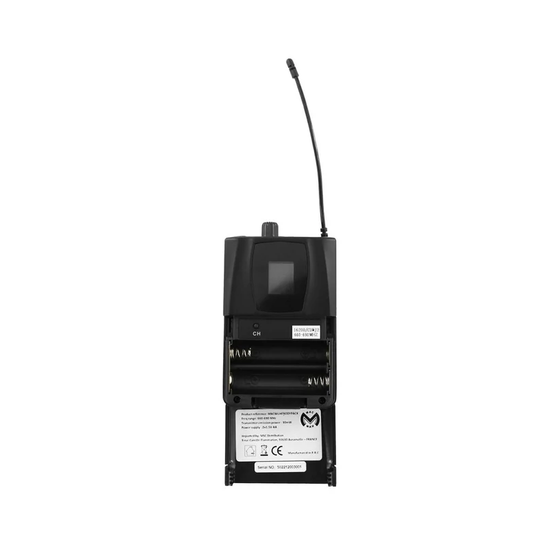 Mac Mah Headworn microphone and belt bodypack transmitter for Mac Mah W-UHF 100/200 M, 660 - 690 MHz