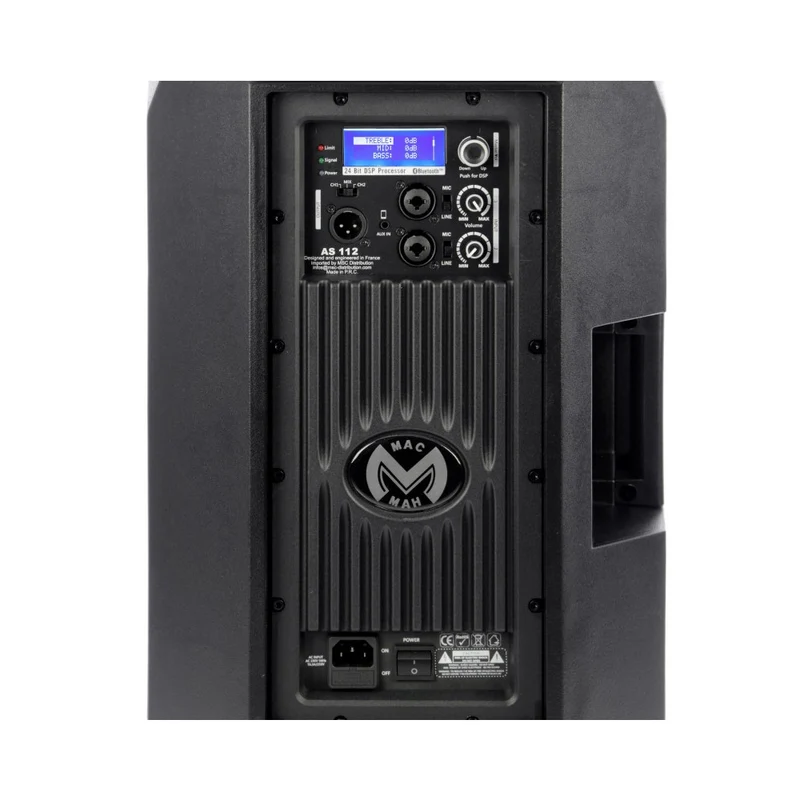 Mac Mah 400 W (LF) + 100 W (HF) 2 ways active bi-amp loudspeaker, digital amplifier and DSP, 12" woofer