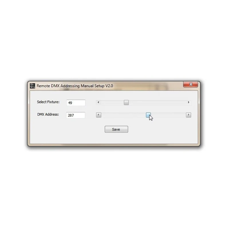 Briteq DMX setup tool with software for firmware update
