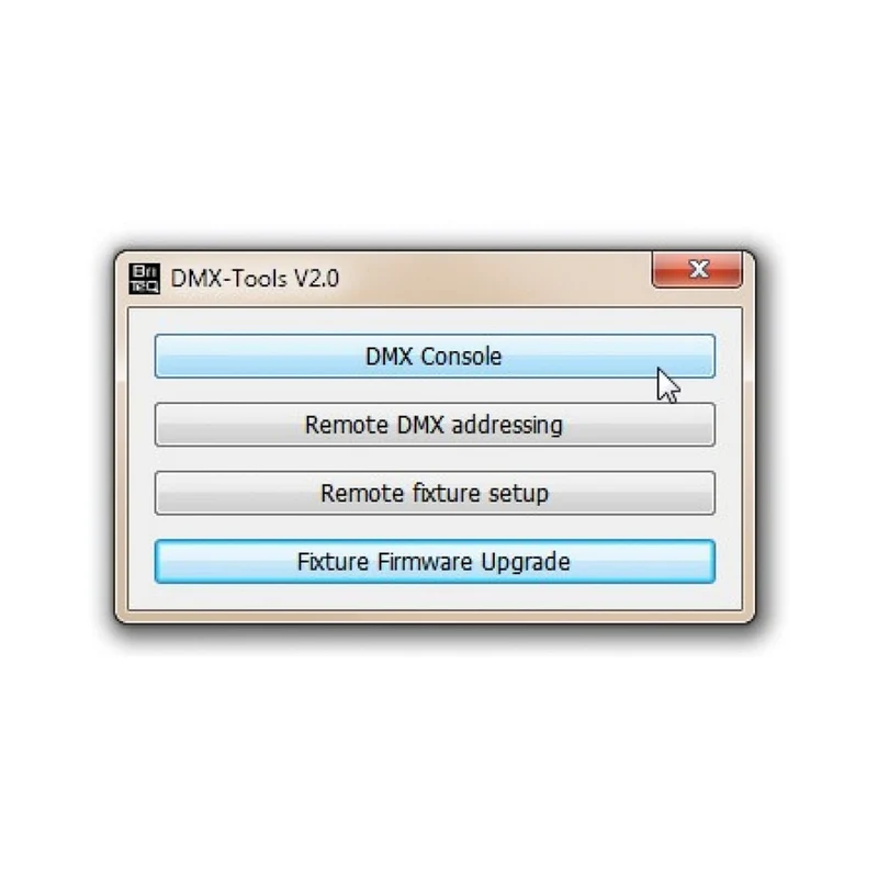 Briteq DMX setup tool with software for firmware update