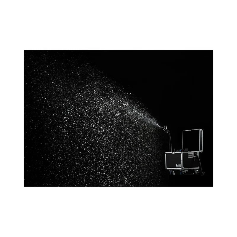 Antari 890 W high output snow machine with 10 m hose, 3-pin and 5-pin DMX, flight case on castors
