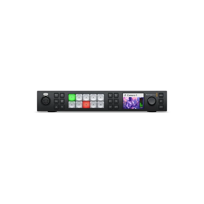 Blackmagic Design Live production switcher, 10 standards converted 12G-SDI inputs, 6 12G-SDI aux outputs, DVE, 4 ATEM advanced k