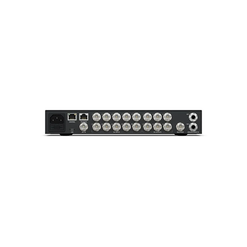 Blackmagic Design Live production switcher, 10 standards converted 12G-SDI inputs, 6 12G-SDI aux outputs, DVE, 4 ATEM advanced k