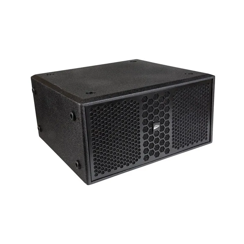 JB Systems Dual‑8" active subwoofer with 300 W RMS Class‑D amplification stage, built‑in DSP, lightweight plywood cabinet