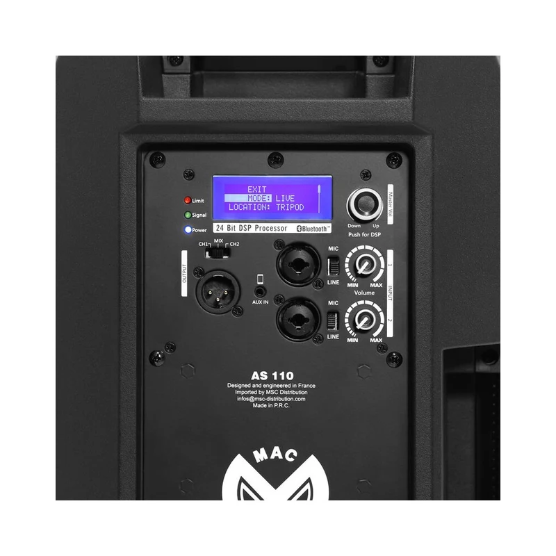 Mac Mah Three-piece set consisting of a pair of Mac Mah AS 110 loudspeakers, the AS 812 subwoofer and a pair of ST180 Plugger st