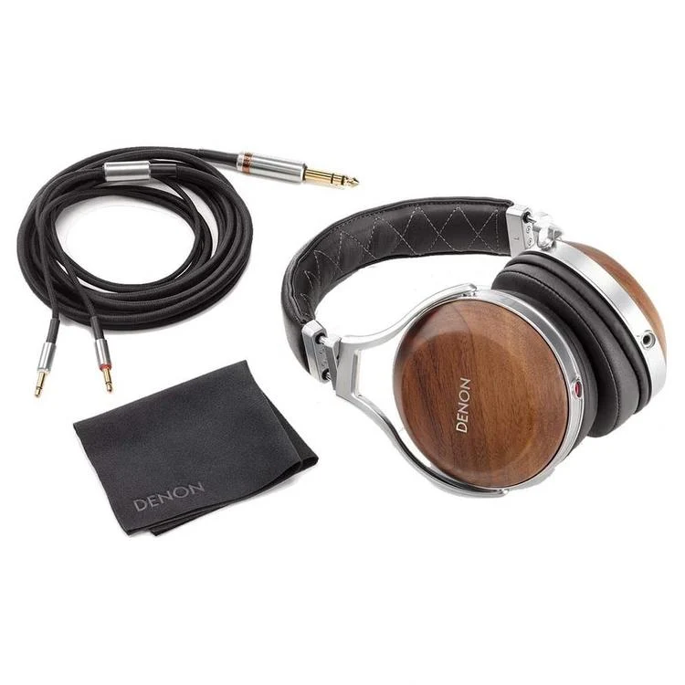 Denon AH-D7200 | Écouteur filaire circum-auriculaire - Performances Audiophiles - Coques en Noyer - Câble amovible en cuivre pur