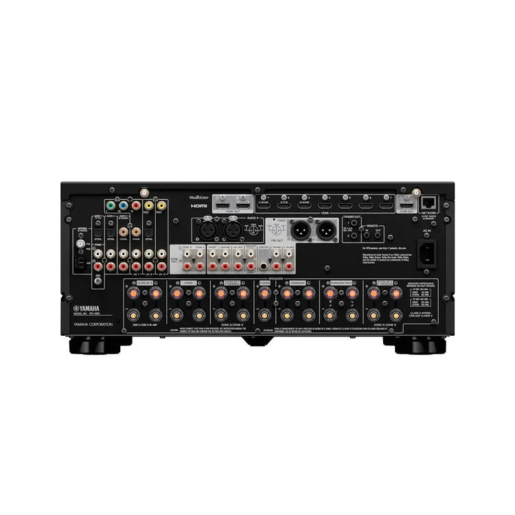 Yamaha RXA8A | Récepteur AV cinéma maison 11.2 - Série Aventage - HDMI 8K - MusicCast - HDR10+ - 150W X 11 avec Zone 3 - Noir