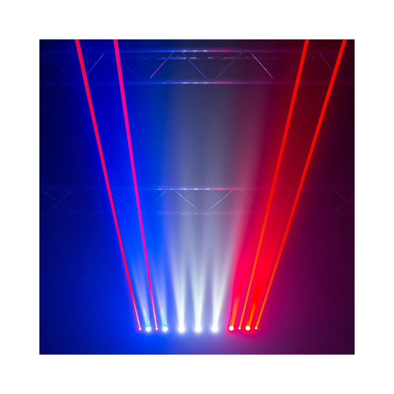 Evolite 8 X 500 mW red laser + 7 x 4-in-1 4 W RGBW LED bar